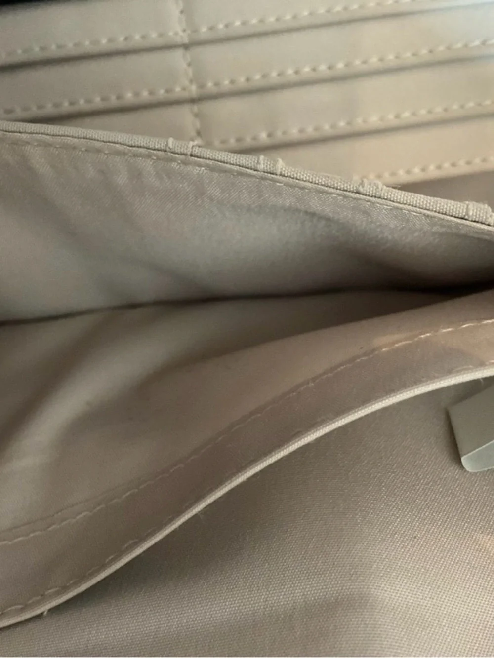 Liz Claiborne White and Black Leather-Accent Clutch